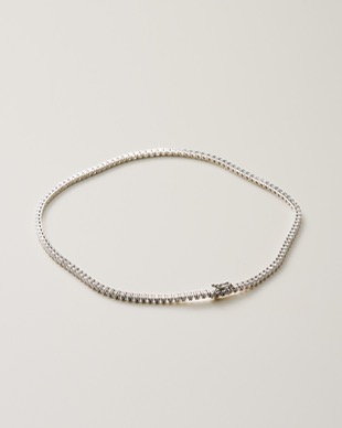 CLEAN SILVER TENNIS NECKLACE